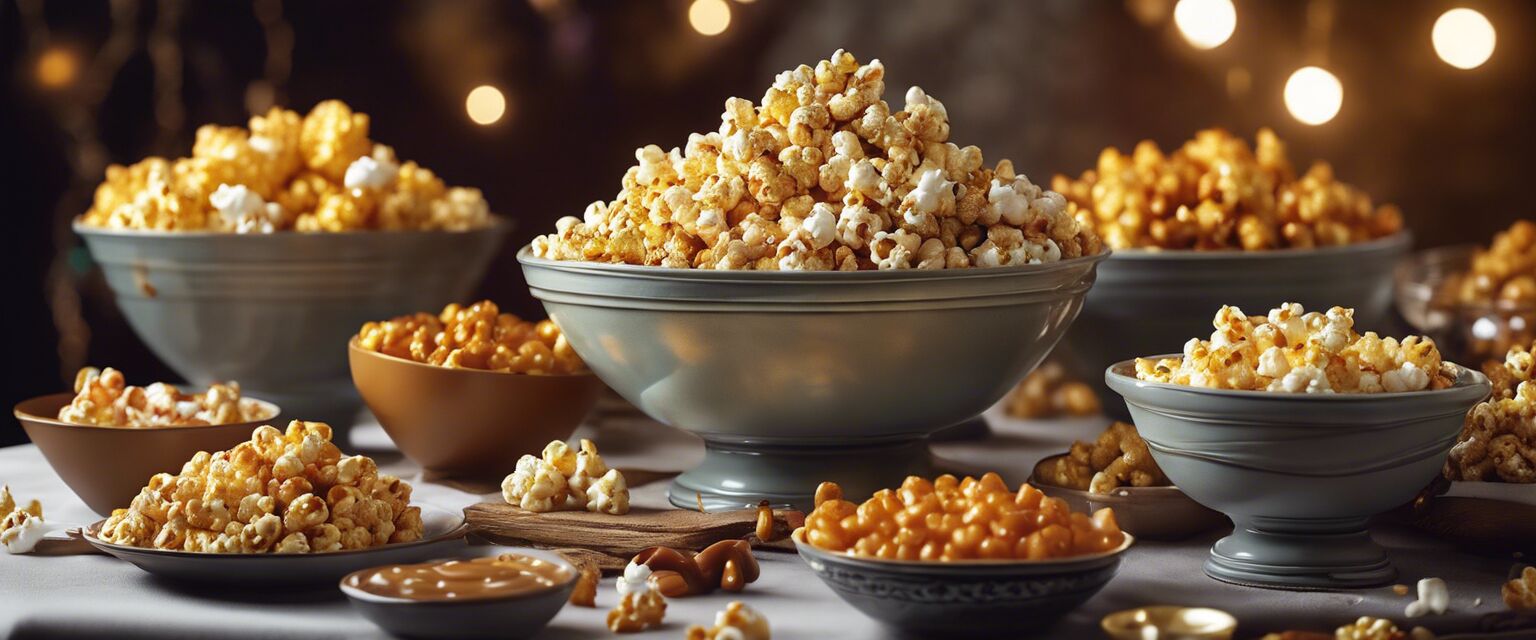 Caramel corn at a party gathering