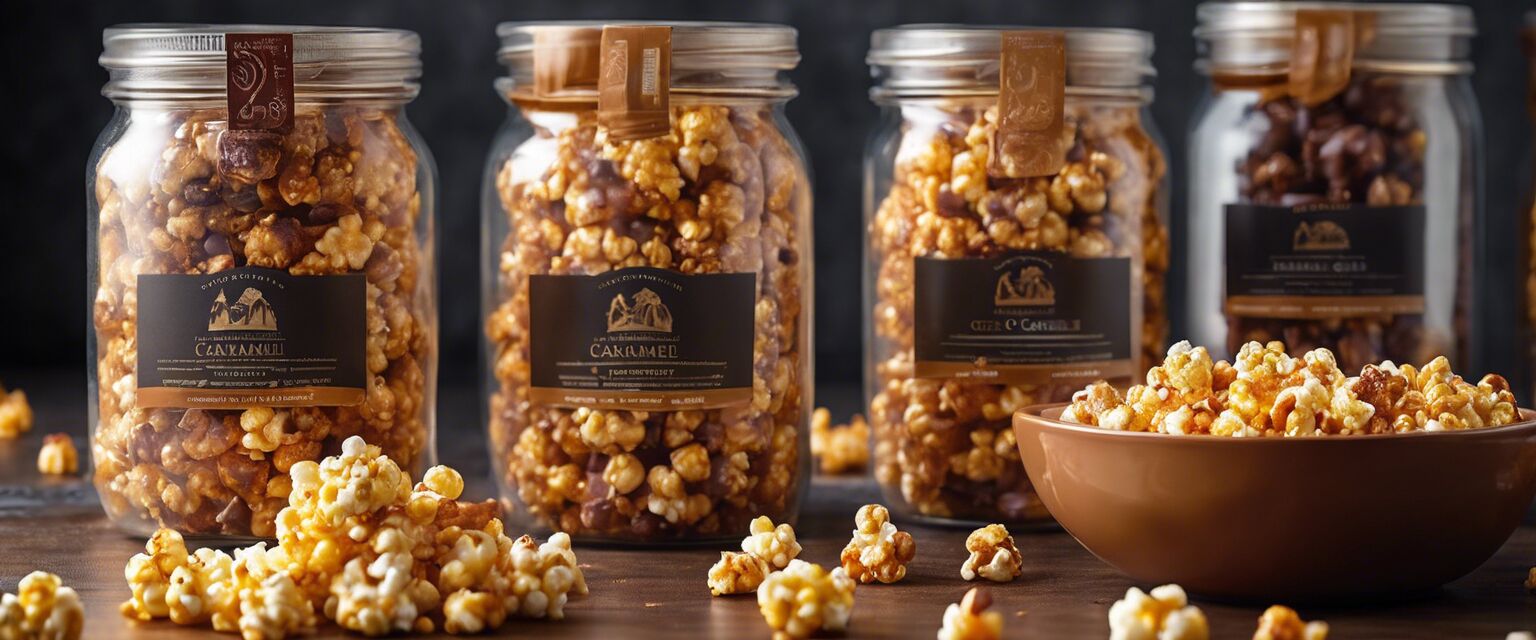 Healthy caramel corn gift sets