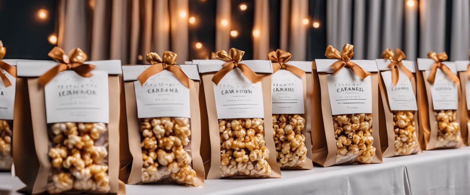 Caramel corn party favors