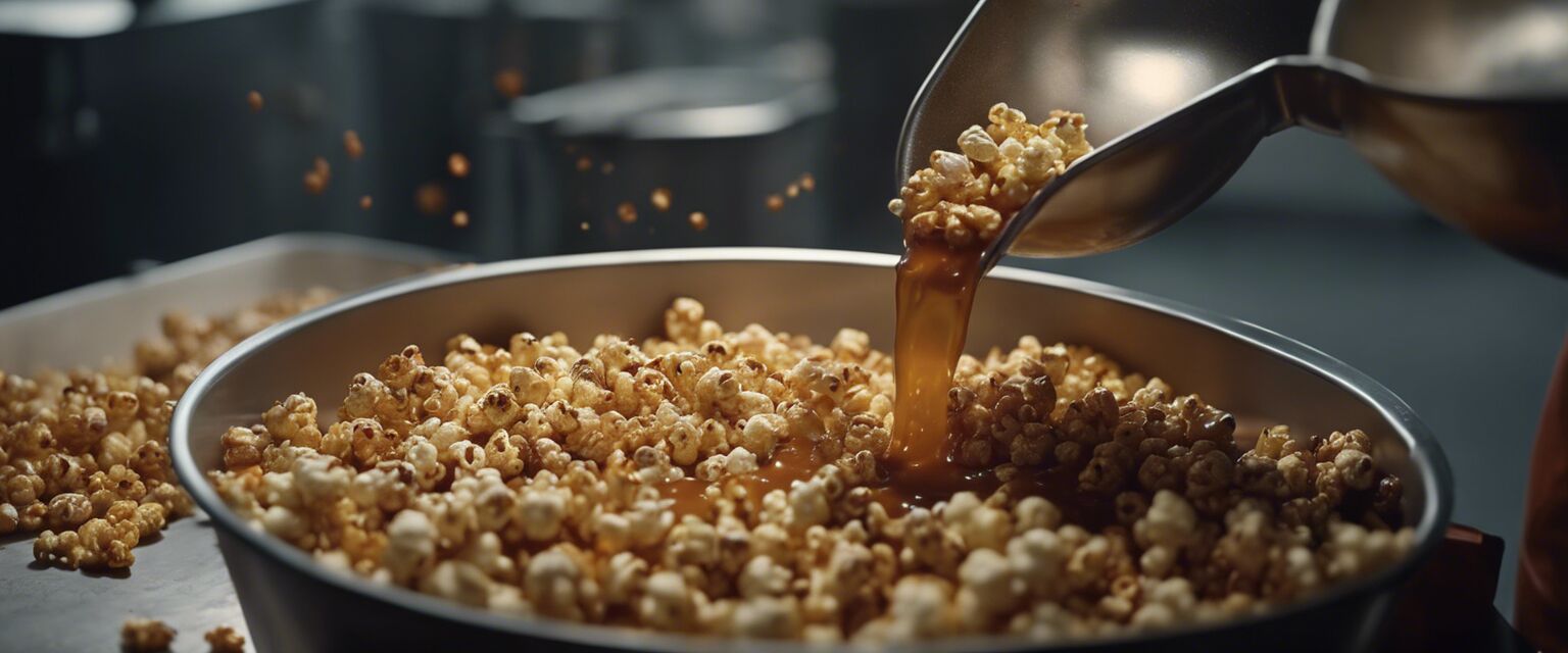 Caramel corn production in a workshop