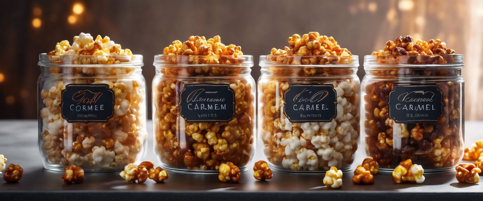 Assorted caramel corn varieties