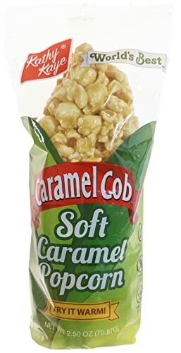 Box of Kathy Kaye Caramel Cob soft caramel popcorn bags