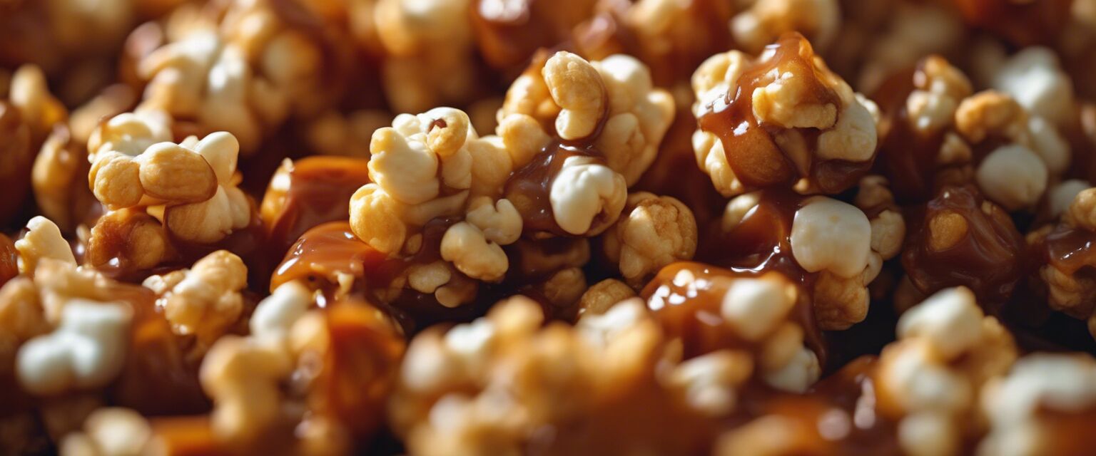 Vegan caramel corn with nuts