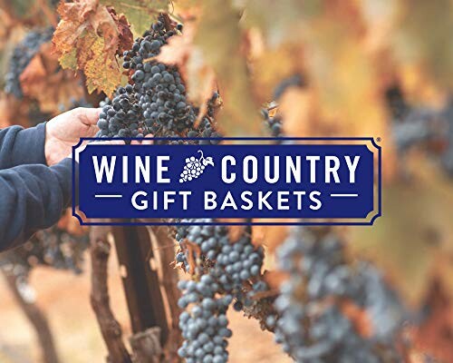 Grapes on vine with Wine Country Gift Baskets logo